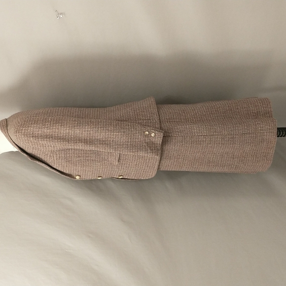 Vintage Tweed Suit Skirt Blazer Brooks Brothers Woven Neutral Wool Tailored USA - Picture 4 of 13